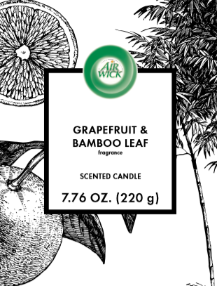 AIR WICK Candle  Grapefruit  Bamboo Leaf